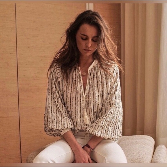 Johnny Was Jade Eden Sequin Top | Size Large - Picture 9 of 10